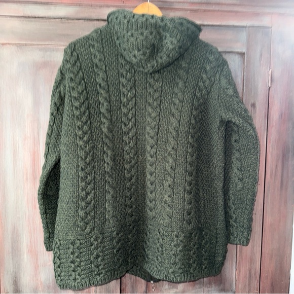 Aran Crafts Forest Green Knit Sweater - Picture 3 of 6